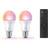 WiZ Pærer Smart Color 8,5W 806lm 22006500K RGB 2pak E27 & Remote
