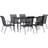 vidaXL 7 Piece Garden Patio Dining Set, 1 Table incl. 6 Chairs
