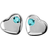 Nordahl Jewellery Sølv Ørestikker m/Hjerter m/Lyseblå Zirkonia 369 070