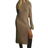 Nelly Everyday Long Knit Dress - Taupe
