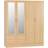 SECONIQUE Nevada Sonoma Oak Effect Wardrobe 154x183cm