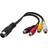 Monacor S-Video - 4 x RCA M-F 0.2m