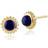 Gemondo Classic Round Lapis Lazuli Stud Earrings in 9ct Yellow Gold 6mm