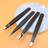 Shein 4-Piece Stainless Steel Multifunction Eyebrow Tweezer Set - Black