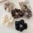 Shein 5pcs Women Black White Khaki Solid Minimalist Scrunchie
