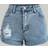 Shein Teen Girls Ripped Roll Up Hem Denim Shorts