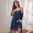 Shein Maternity Floral Lace Trim Robe and Slip Dress
