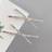 Shein 2pcs Silver Rhinestone X-Shaped Hair Clips