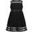 Calvin Klein Girl's Plus Size Illusion Mesh Bow Front Dress - Black (CDFDH029-001)