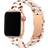 Shein Adjustable Detachable Brown White Marble Resin Watch Band