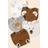 Shein Baby Random Bear Pattern Bib 3pcs