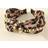 Shein Wide Knotted Leopard Print Pearl Chain Headband