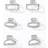 Shein 6pcs Women Oval & Rectangle Fashionable Hair Claw For Hair Decoration