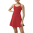 Halara Everyday Cloudful Fabric Backless 2-in-1 Flare Workout Dress-Wannabe - Mars Red