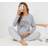 Shein Maternity Letter & Striped Print Adjustable Waist PJ Set
