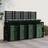 vidaXL Quadruple Wheelie Bin Storage Black Solid Wood Pine (Building Area )