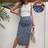 Shein Maternity Solid Tank Top & Ditsy Floral Print Split Thigh Adjustable Waist Skirt