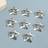 Shein 8pcs Silver Color Metal Star Hair Clip Set