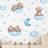 Shein 1pc Bear & Moon Pattern Wall Sticker