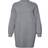 Vero Moda High Neck Curve Cuffs Balloon Sleeves Short Dress - Grey/Light Grey Melange