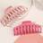 Shein 2pcs Pink Sandblasted Dinosaur Bone Hair Claw