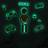 Shein 2pcs Glow-In-The-Dark Game Wall Stickers