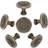Shein 6pcs Flower Detail Cabinet Pull, Bronze