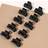 Shein 10pcs Women Solid Casual Hair Claw For Daily Life