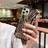 Shein Leopard Square Edge Ring Stand Trunk Luxury Phone Case With Kickstand