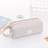 Shein 1pc Portable Student Stationery Pouch With Double Layer And Large Capacity, Zipper Closure Pencil Case