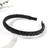 Shein Women's Black Handmade Four-Row Crystal Hair Hoop