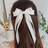 Shein 1pc Women Solid Bow Elegant Alligator Hair Clip, For Daily Life