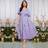 Shein Maternity Surplice Neck Butterfly Sleeve Belted Dress