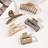 Shein 5pcs/set Matte Gray Criss Cross Hair Claw Clip Set