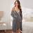Shein Maternity Contrast Lace Cami Sleep Dress & Robe Lounge Set