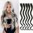 Shein 5 Pcs Colored Hair Extensions Party Highlights, Curly Wavy Hairpiece Clip