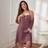 Shein Maternity Floral Lace Trim Robe and Slip Dress For Mother