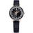 Swarovski Analog kvartsklocka för kvinnor med läderrem 5650033, Svart