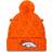 New Era Denver Broncos Women's Orange Toasty Cuffed Knit Hat with Pom