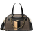 Michael Kors Williamsburg Small Logo Stripe Satchel - Black/Camel