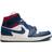 NIKE Air Jordan 1 Mid W - White/Gym Red/Sail/French Blue