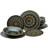 Creatable Mandala Gold 12 Piece Dinnerware Service for 4 Dinner Set 4pcs