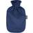 Fashy Wärmflasche mit Flauschbezug, marine, 2 L