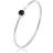 Elli Dam Ring 925 Sterlingsilver Kristall - Silver/Svart