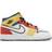 Nike Air Jordan 1 Mid SE GS - White/Black/Picante Red/French Blue/Topaz Gold