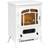 Homcom Fireplace Stove Heater Log Burning Flame Electric 950/1850W White