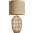 MiniSun Contemporary Small Beige/Gold Table Lamp 16cm