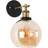 ValueLights Sheridan Black Lantern Wall light