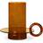 ferm LIVING Luce Amber Lysestage 14cm