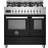 Bertazzoni gasspis PRO96L2ENET Professional-serien Svart